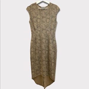 Level 99 snakeskin neutral cocktail dress size L
